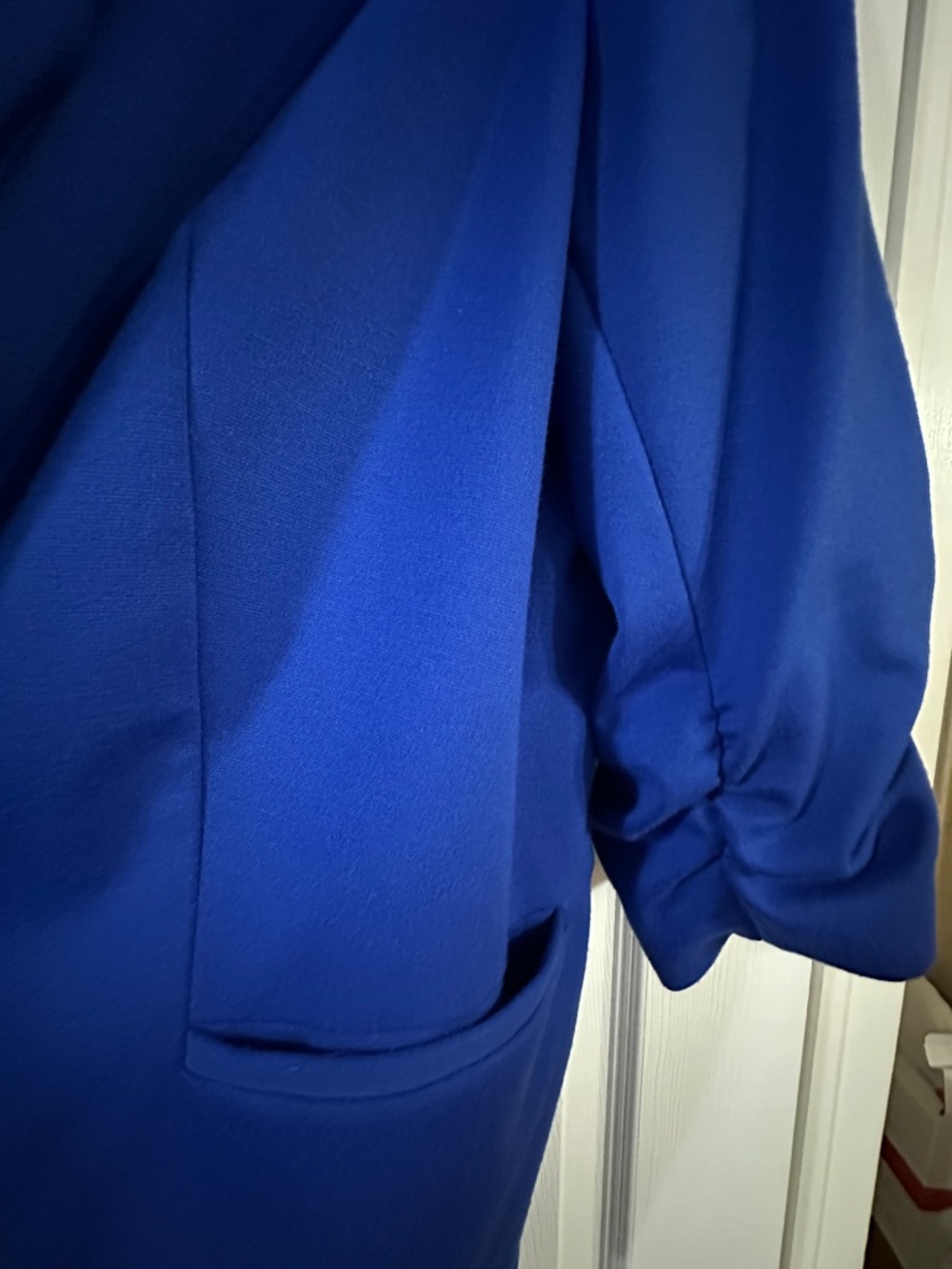 Plus Size Royal Blue Blazer 2X Jules & Leopold Open Front Lined Work Office Wear - Picture 5 of 8